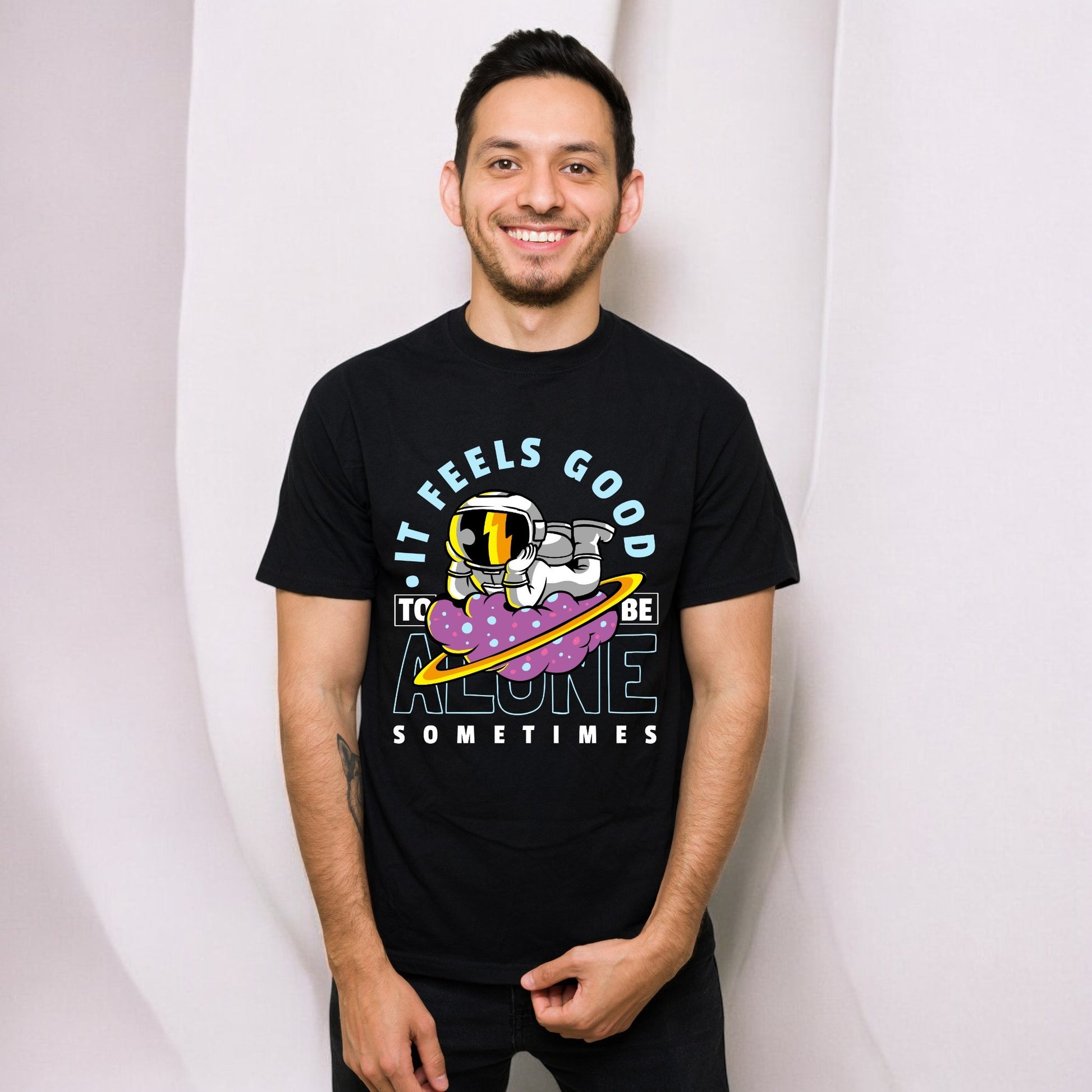 Cosmic Solitude Astronaut T-Shirt - "Good To Be Alone" Tee