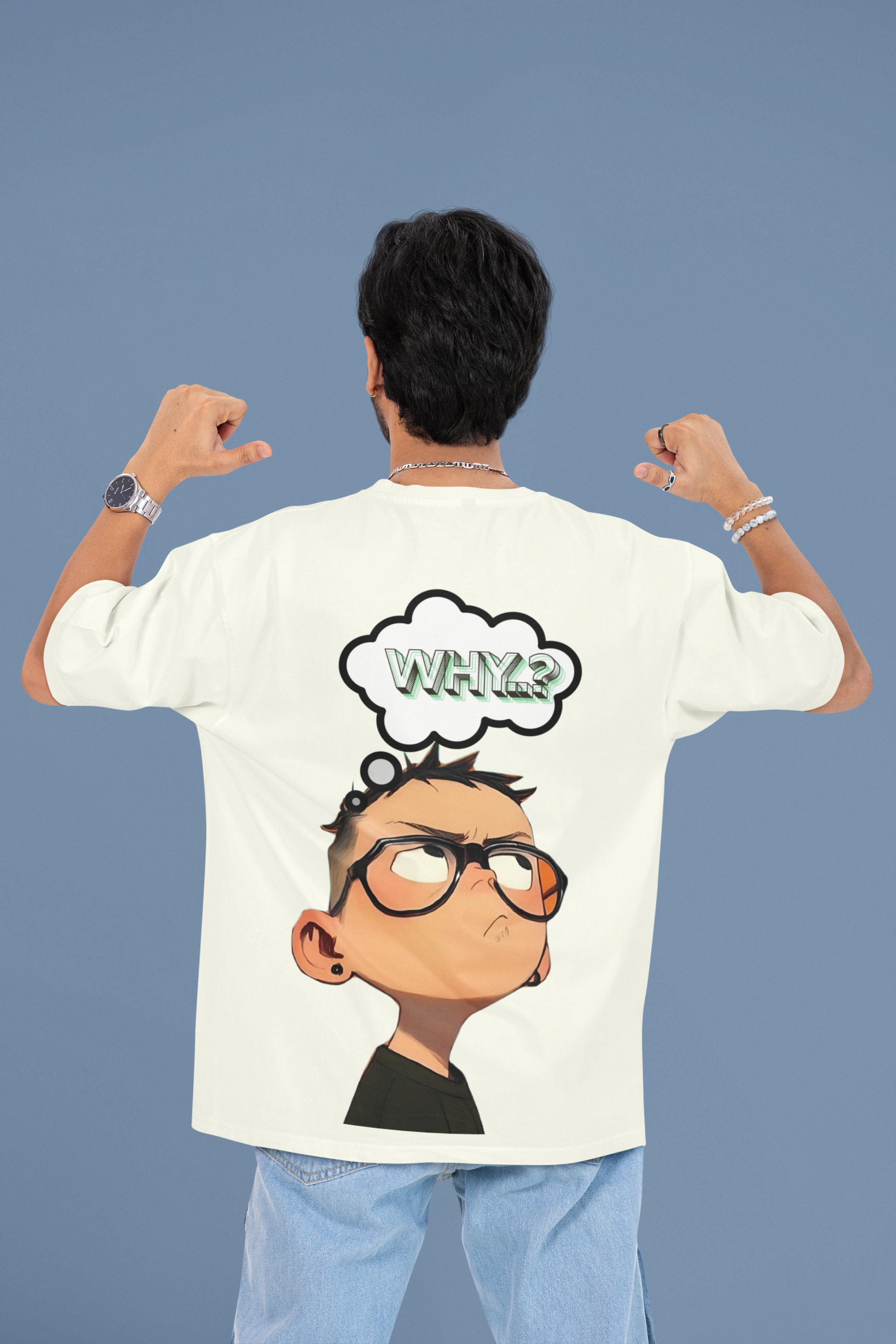 The Questioner Tee - Oversized Graphic T-Shirt | Andazify