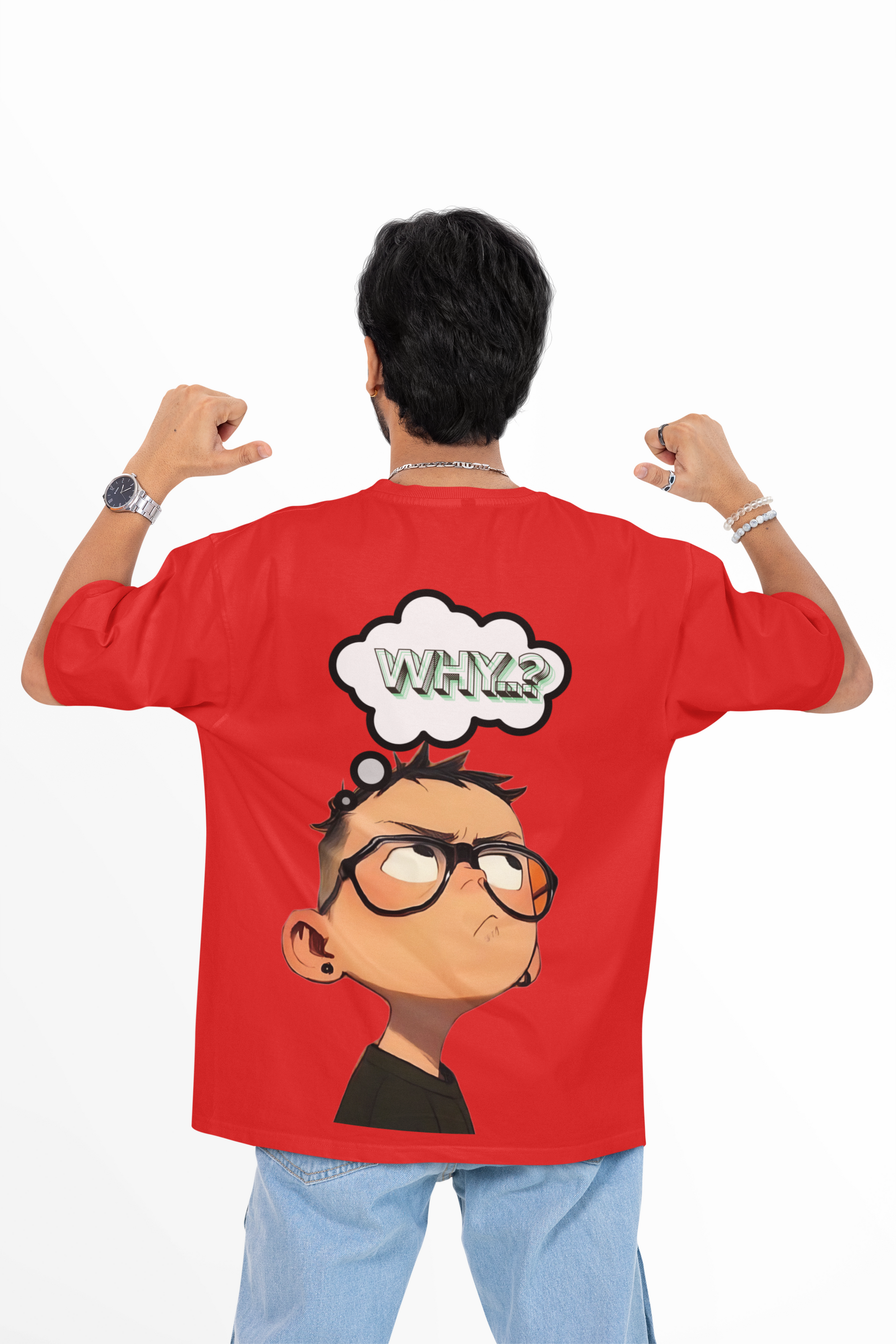 The Questioner Tee - Oversized Graphic T-Shirt | Andazify