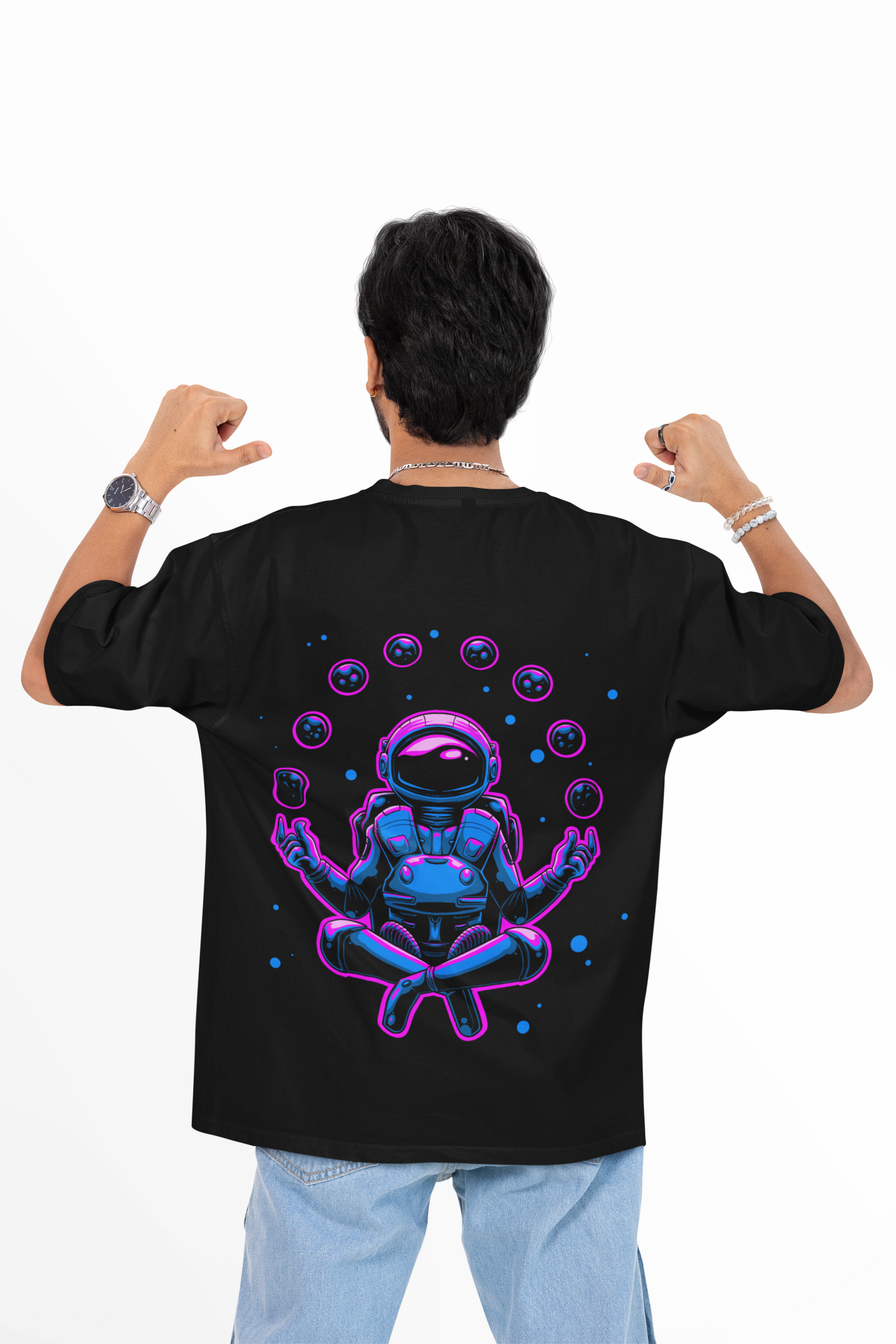 The Cosmos Tee - Oversized Space Graphic T-Shirt| Unisex | Andazify