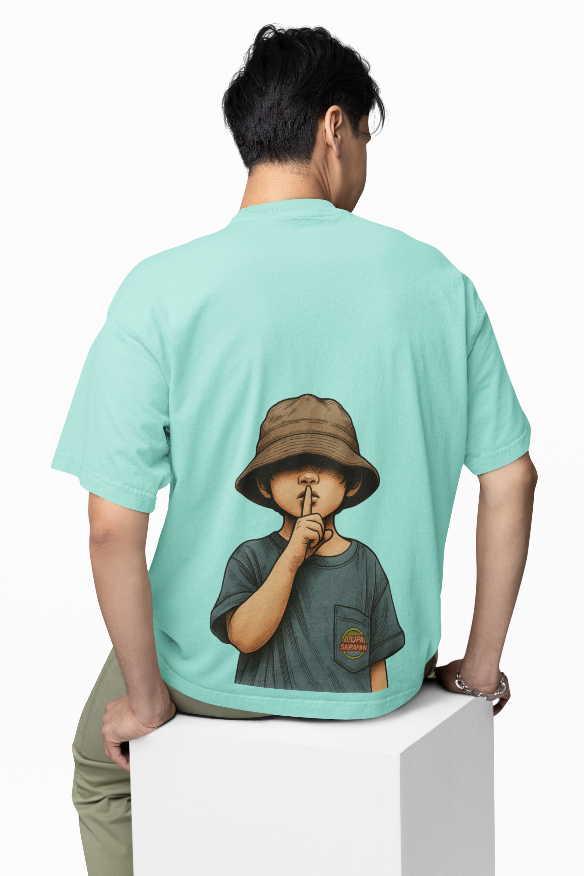 The  Secrets! Oversized Graphic Tee in Mint | Andazify