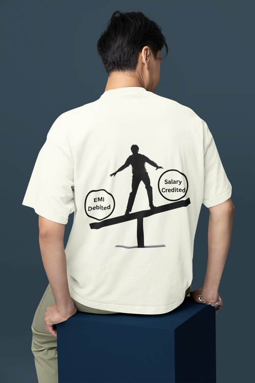 The Broke But Balanced Oversized Graphic Tee | Andazify