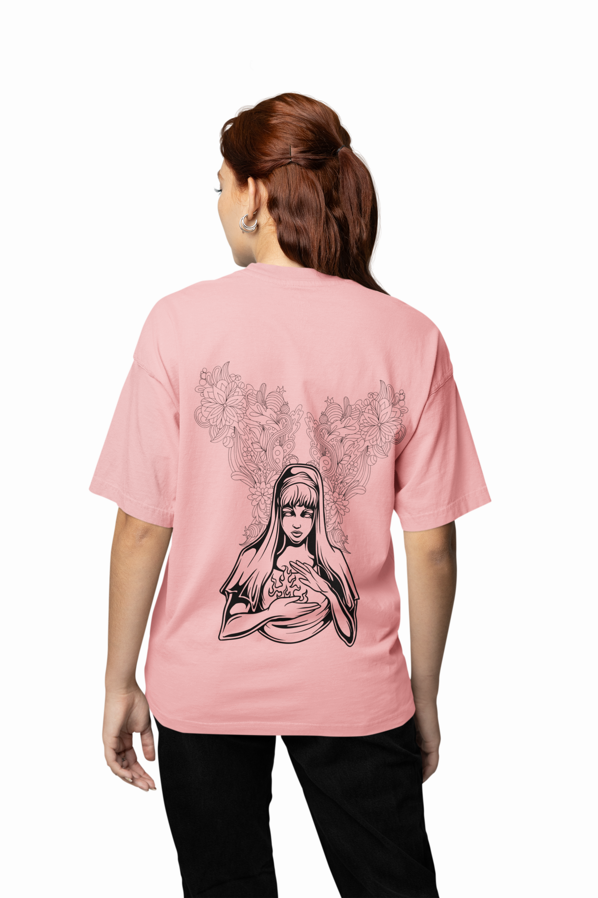 The Eternal Oversized Graphic T-Shirt in Pink & Mint | Andazify