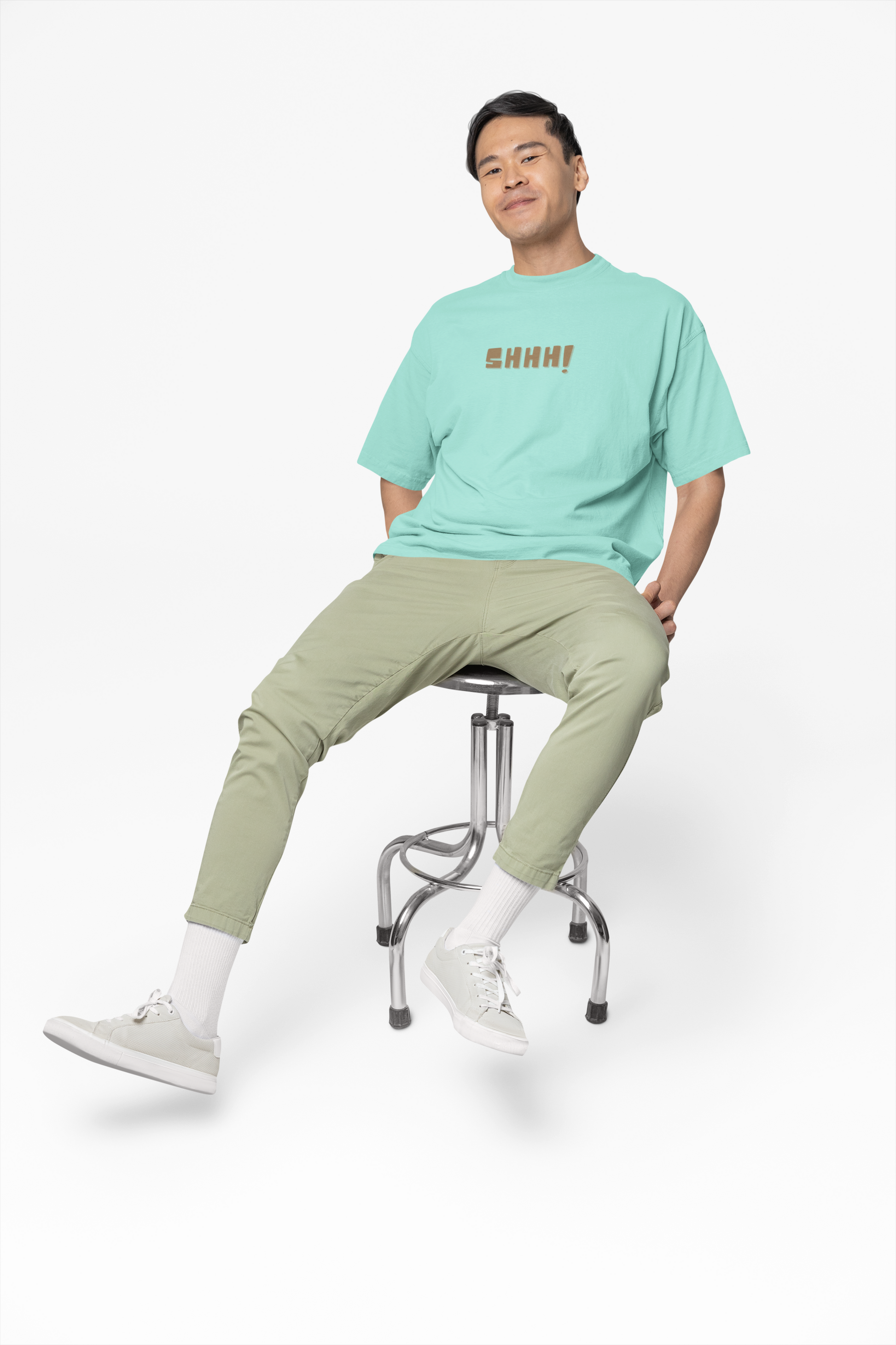 The  Secrets! Oversized Graphic Tee in Mint | Andazify